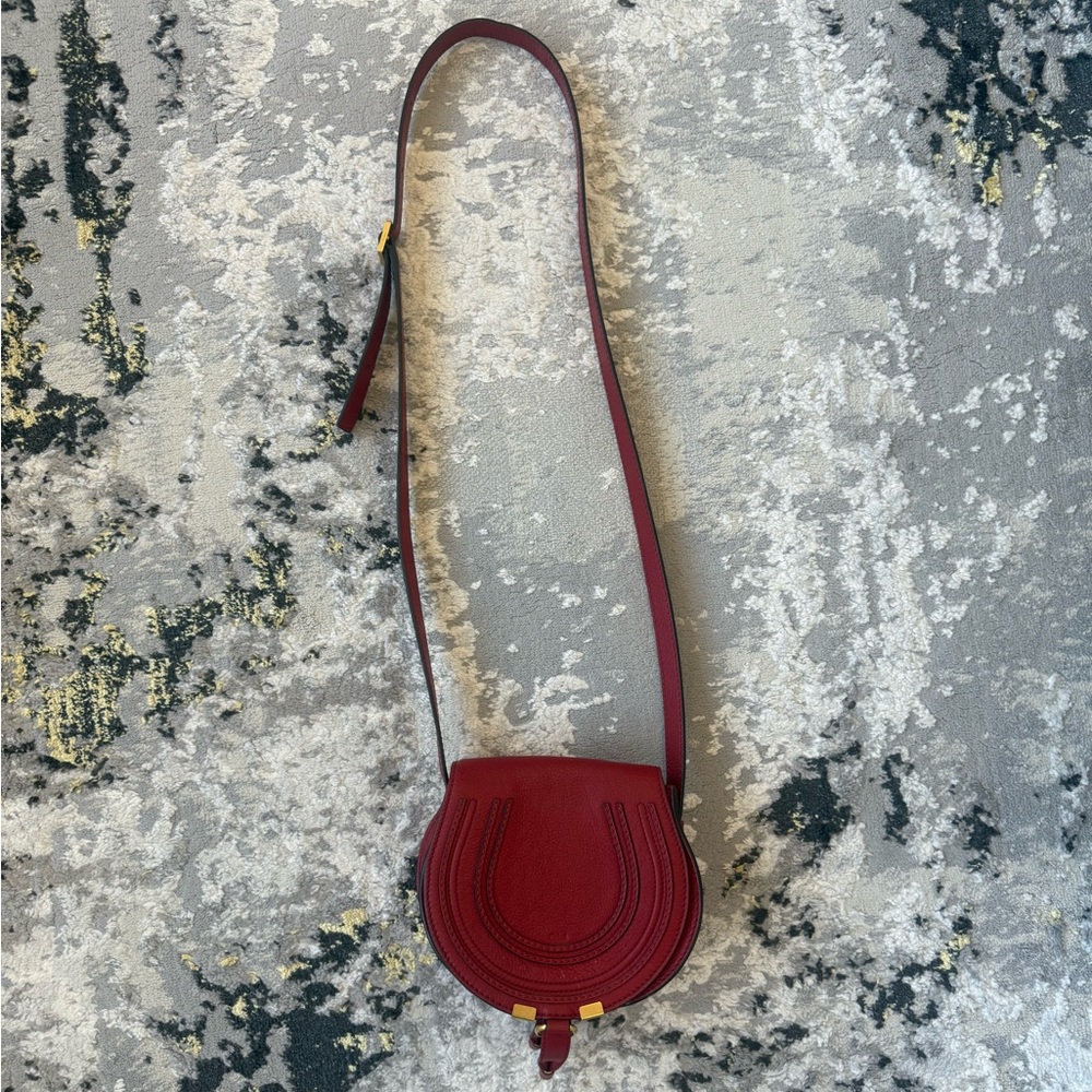 Chloe Marcie mini textured-leather shoulder bag